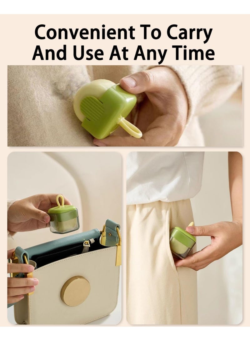 لمامة وبر إزالة الوبر والغبار القابلة للغسل وإعادة الاستخدام – أداة تنظيف الملابس والأثاث من شعر الحيوانات الأليفة – رولر لاصق قوي لإزالة شعر الكلاب والقطط والوبر والغبار – تصميم فاكهة نورمكور أنيق مع حافظة شفافة – منظف ملابس عملي للسفر والمنزل والسيارة ( 1 قطعه ) - Image 2